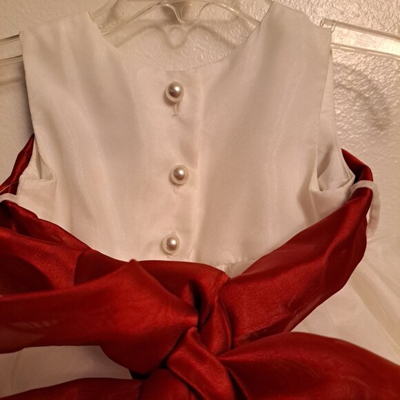 NWT US Angels Toddler Sleeveless Satin Flower Girl,Communion Dress With Sash - Picture 7 of 11